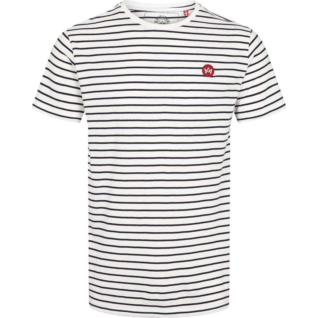 Billede af Timmi Organic/Recycled t-shirt striped - White/Navy XXL