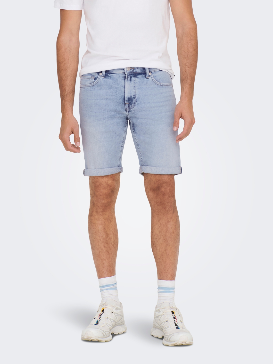 Billede af Only & Sons Ply Regular Fit Shorts Denim - Light Blue Denim Large