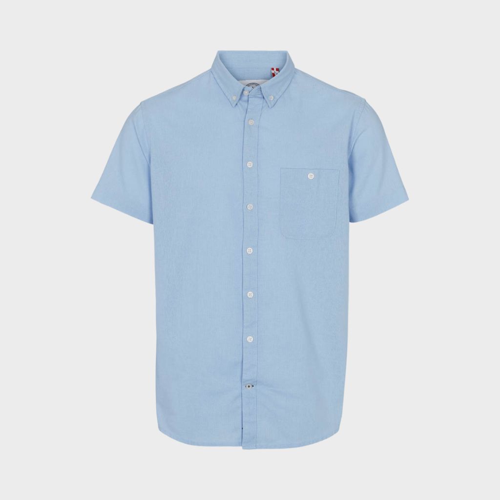 Se Johan Linen S/S shirt - Light Blue 3XL hos monomen