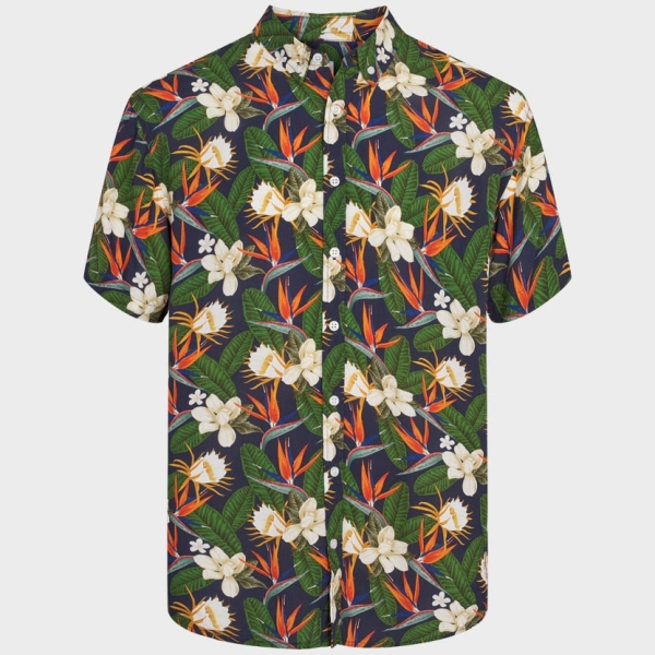 Se Johan Tropical vibes shirt SS - Navy Small hos monomen